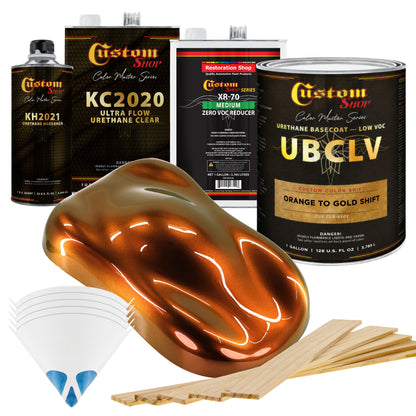 CCS Custom Color Shift Automotive Paint - Orange to Gold Shifting Effect - Gallon Ultra Flow Kit