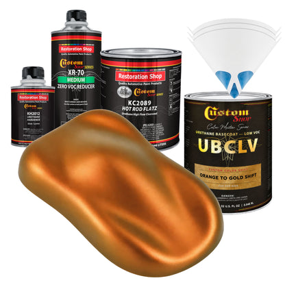CCS Custom Color Shift Automotive Paint - Orange to Gold Shifting Effect - Quart Matte Kit