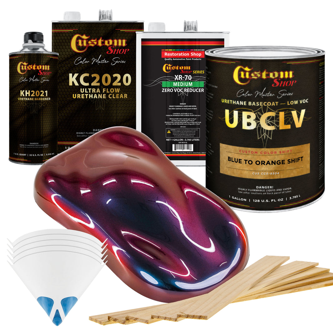 CCS Custom Color Shift Automotive Paint - Blue to Orange Shifting Effect - Gallon Ultra Flow Kit