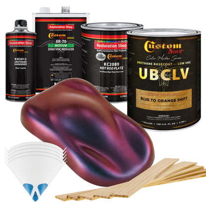 CCS Custom Color Shift Automotive Paint - Blue to Orange Shifting Effect - Gallon Matte Kit