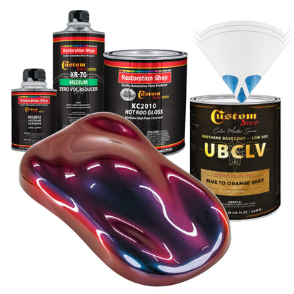 CCS Custom Color Shift Automotive Paint - Blue to Orange Shifting Effect - Quart Gloss Kit