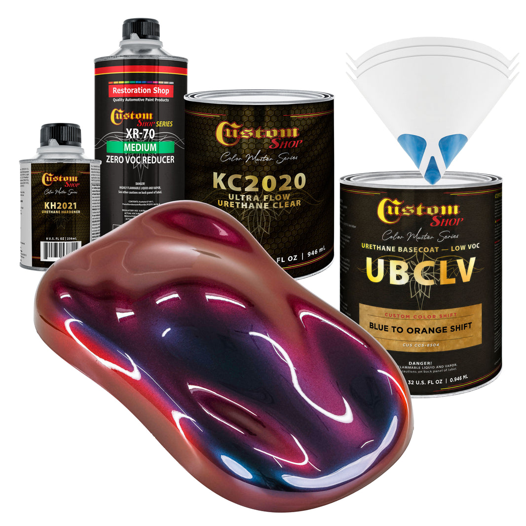 CCS Custom Color Shift Automotive Paint - Blue to Orange Shifting Effect - Quart Ultra Flow Kit