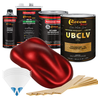 CCS Custom Color Shift Automotive Paint - Cranberry to Tangerine Shifting Effect - Gallon Matte Kit