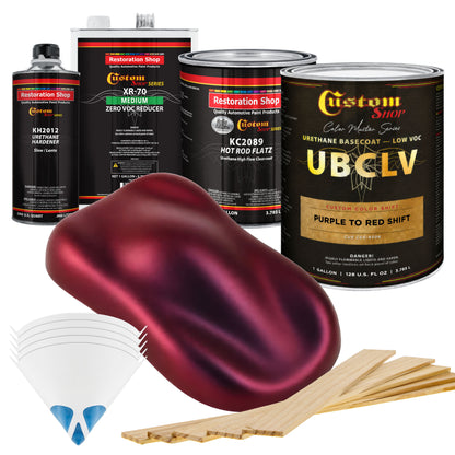 CCS Custom Color Shift Automotive Paint - Purple to Red Shifting Effect - Gallon Matte Kit