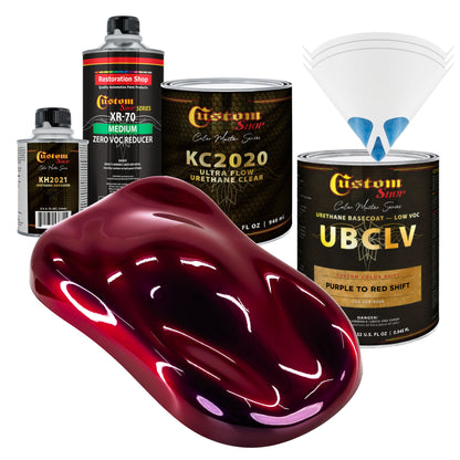 CCS Custom Color Shift Automotive Paint - Purple to Red Shifting Effect - Quart Ultra Flow Kit