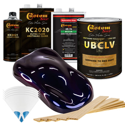 CCS Custom Color Shift Automotive Paint - Sapphire to Red Shifting Effect - Gallon Ultra Flow Kit
