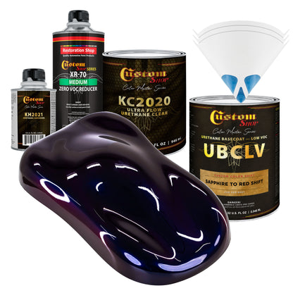 CCS Custom Color Shift Automotive Paint - Sapphire to Red Shifting Effect - Quart Ultra Flow Kit