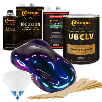 CCS Custom Color Shift Automotive Paint - Green to Blue Shifting Effect - Gallon Ultra Flow Kit