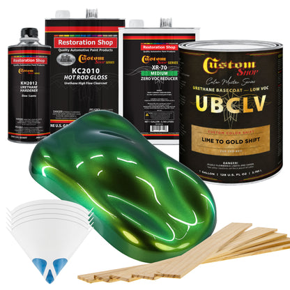 CCS Custom Color Shift Automotive Paint - Lime to Gold Shifting Effect - Gallon Gloss Kit