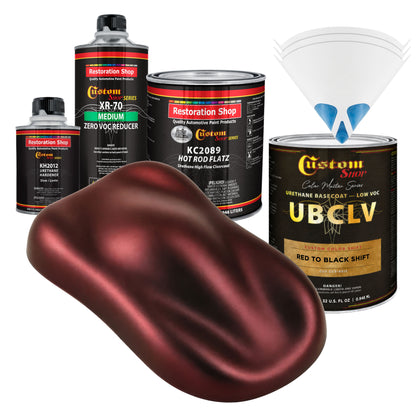 CCS Custom Color Shift Automotive Paint - Red to Black Shifting Effect - Quart Matte Kit