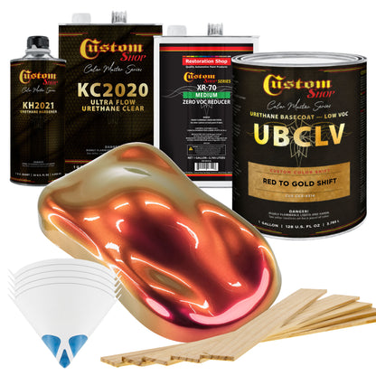 CCS Custom Color Shift Automotive Paint - Red to Gold Shifting Effect - Gallon Ultra Flow Kit