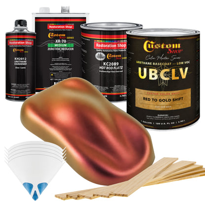 CCS Custom Color Shift Automotive Paint - Red to Gold Shifting Effect - Gallon Matte Kit