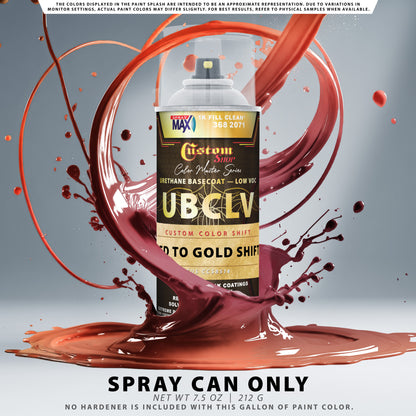 CCS Custom Color Shift Automotive Paint - Red to Gold Shifting Effect - Spray Can