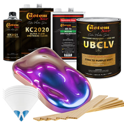 CCS Custom Color Shift Automotive Paint - Cyan to Purple Shifting Effect - Gallon Ultra Flow Kit