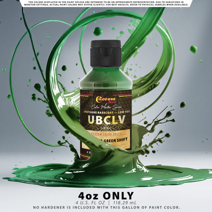 CCS Custom Color Shift Automotive Paint - Silver to Green Shifting Effect - 4-Ounce Bottle