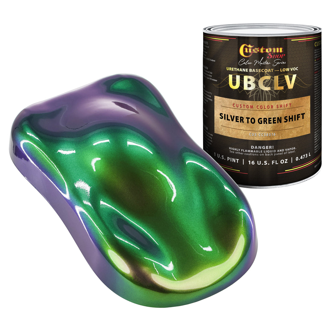 CCS Custom Color Shift Automotive Paint - Silver to Green Shifting Effect - Pint