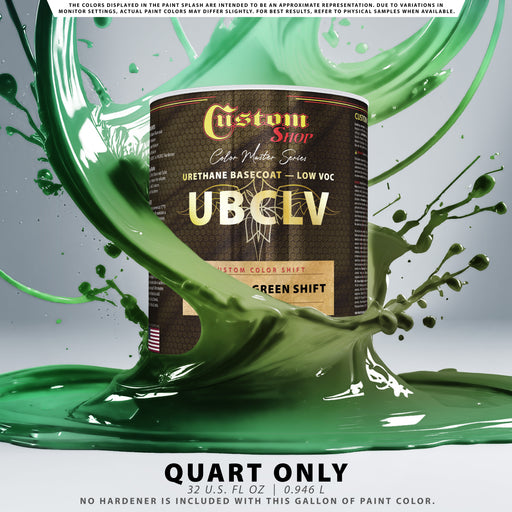 Custom Shop CCS Custom Color Shift Automotive Paint - Silver to Green Shifting Effect - Quart