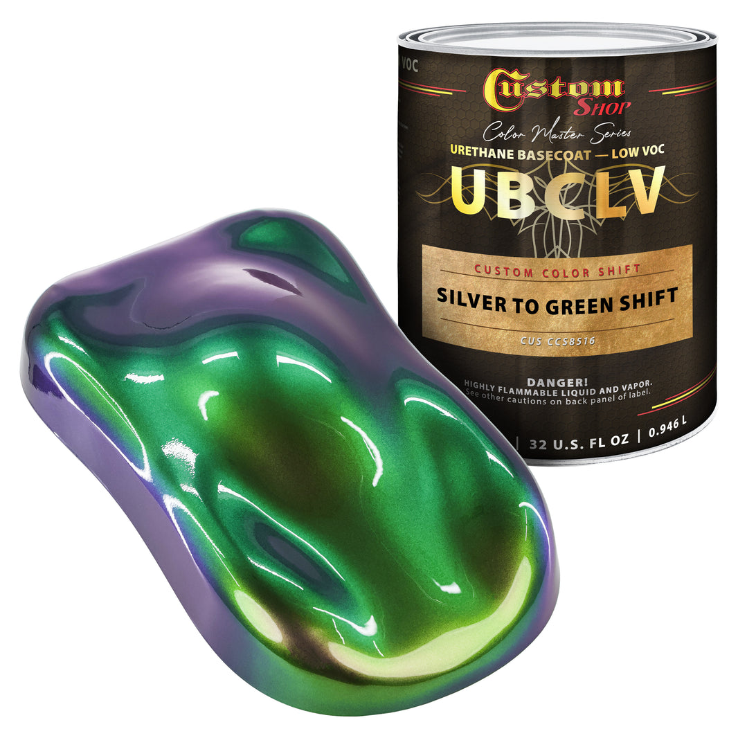CCS Custom Color Shift Automotive Paint - Silver to Green Shifting Effect - Quart