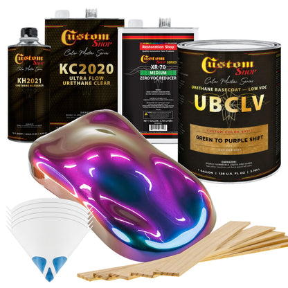 CCS Custom Color Shift Automotive Paint - Green to Purple Shifting Effect - Gallon Ultra Flow Kit