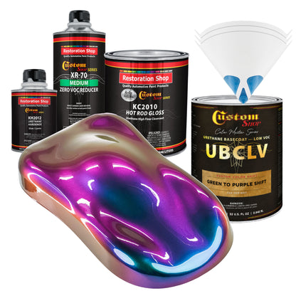 CCS Custom Color Shift Automotive Paint - Green to Purple Shifting Effect - Quart Gloss Kit