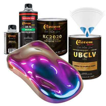 CCS Custom Color Shift Automotive Paint - Green to Purple Shifting Effect - Quart Ultra Flow Kit