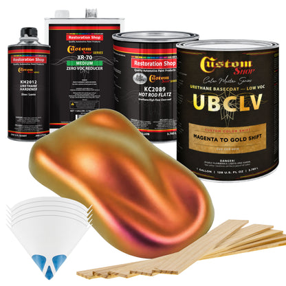 CCS Custom Color Shift Automotive Paint - Magenta to Gold Shifting Effect - Gallon Matte Kit