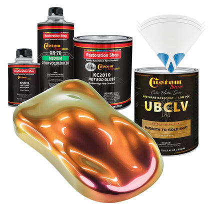 CCS Custom Color Shift Automotive Paint - Magenta to Gold Shifting Effect - Quart Gloss Kit