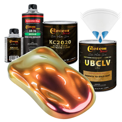 CCS Custom Color Shift Automotive Paint - Magenta to Gold Shifting Effect - Quart Ultra Flow Kit