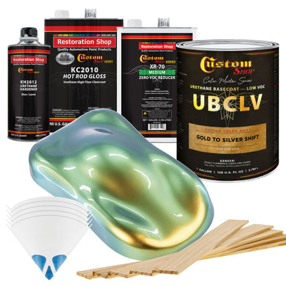 CCS Custom Color Shift Automotive Paint - Gold to Silver Shifting Effect - Gallon Gloss Kit