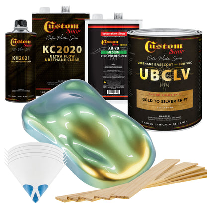 CCS Custom Color Shift Automotive Paint - Gold to Silver Shifting Effect - Gallon Ultra Flow Kit