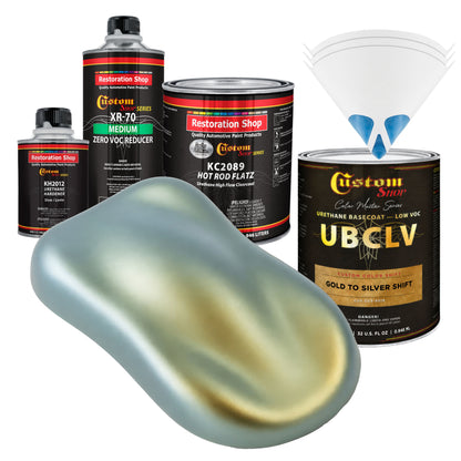 CCS Custom Color Shift Automotive Paint - Gold to Silver Shifting Effect - Quart Matte Kit