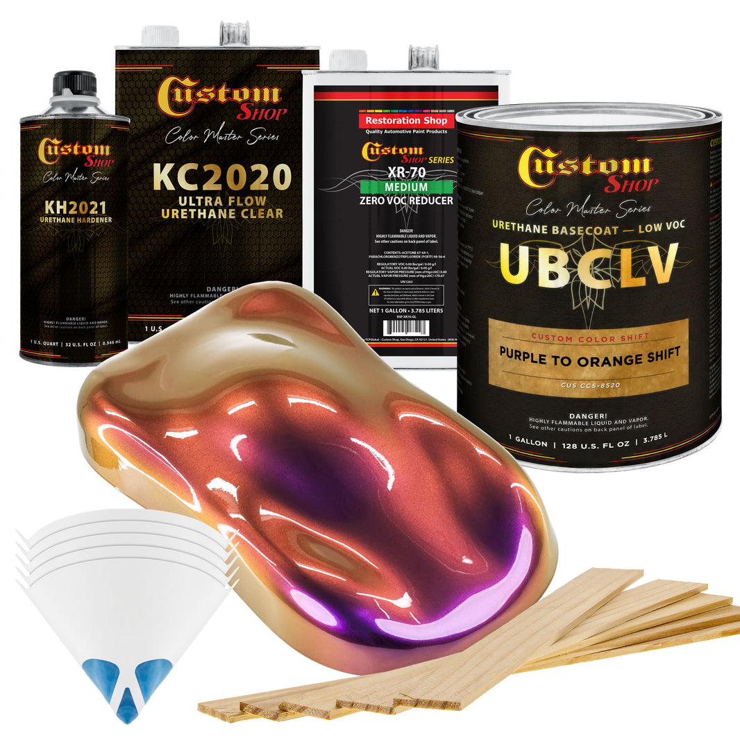 CCS Custom Color Shift Automotive Paint - Purple to Orange Shifting Effect - Gallon Ultra Flow Kit