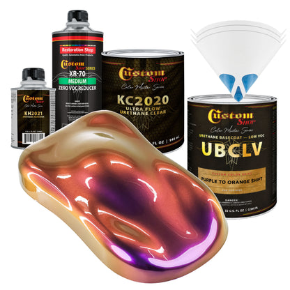CCS Custom Color Shift Automotive Paint - Purple to Orange Shifting Effect - Quart Ultra Flow Kit