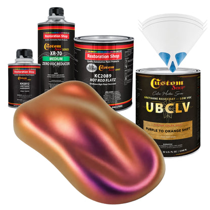 CCS Custom Color Shift Automotive Paint - Purple to Orange Shifting Effect - Quart Matte Kit