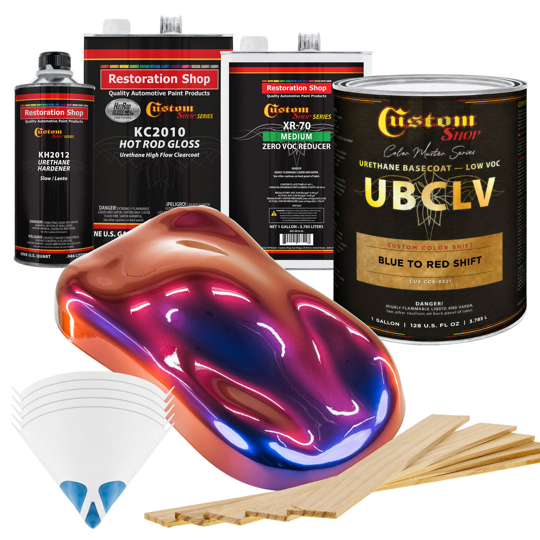 CCS Custom Color Shift Automotive Paint - Blue to Red Shifting Effect - Gallon Gloss Kit