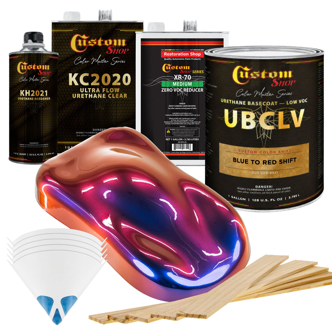CCS Custom Color Shift Automotive Paint - Blue to Red Shifting Effect - Gallon Ultra Flow Kit