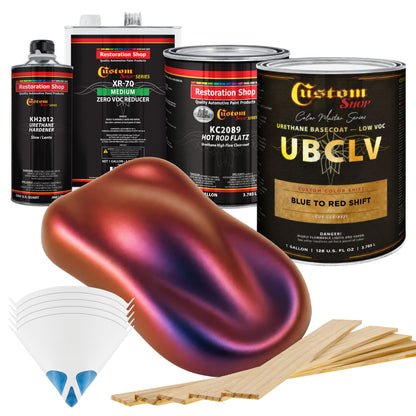CCS Custom Color Shift Automotive Paint - Blue to Red Shifting Effect - Gallon Matte Kit