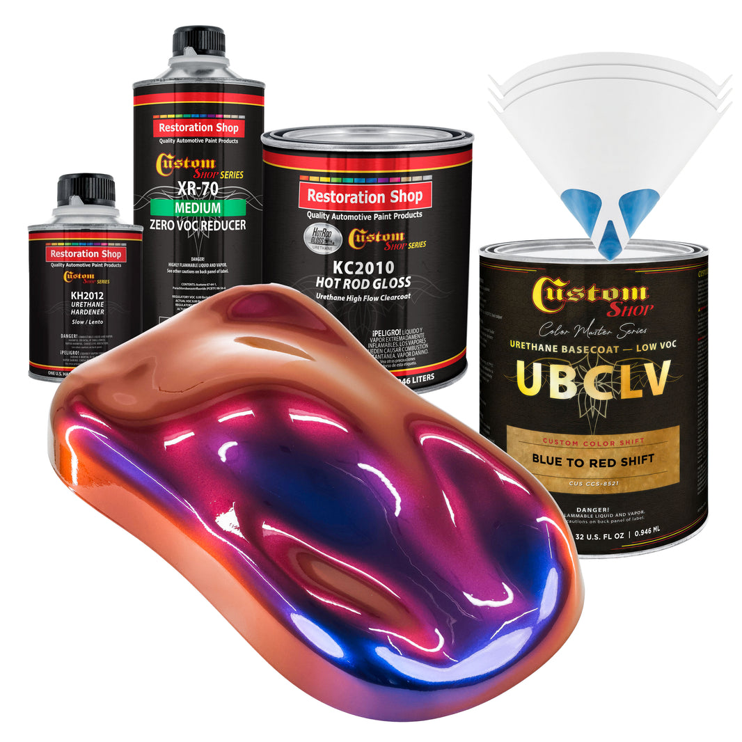 CCS Custom Color Shift Automotive Paint - Blue to Red Shifting Effect - Quart Gloss Kit