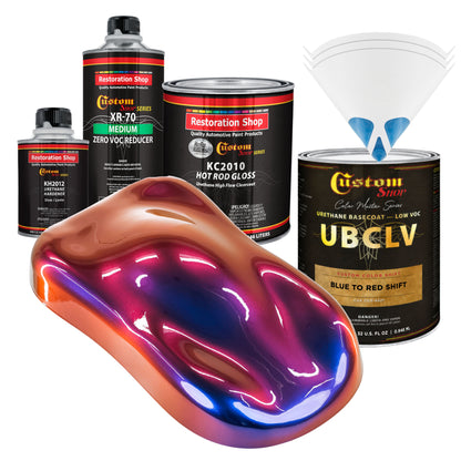 CCS Custom Color Shift Automotive Paint - Blue to Red Shifting Effect - Quart Gloss Kit