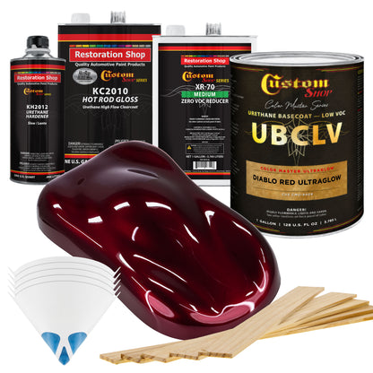 CMU Color Master Ultraglow - Diablo Red Ultra Glow- Gallon Gloss Kit