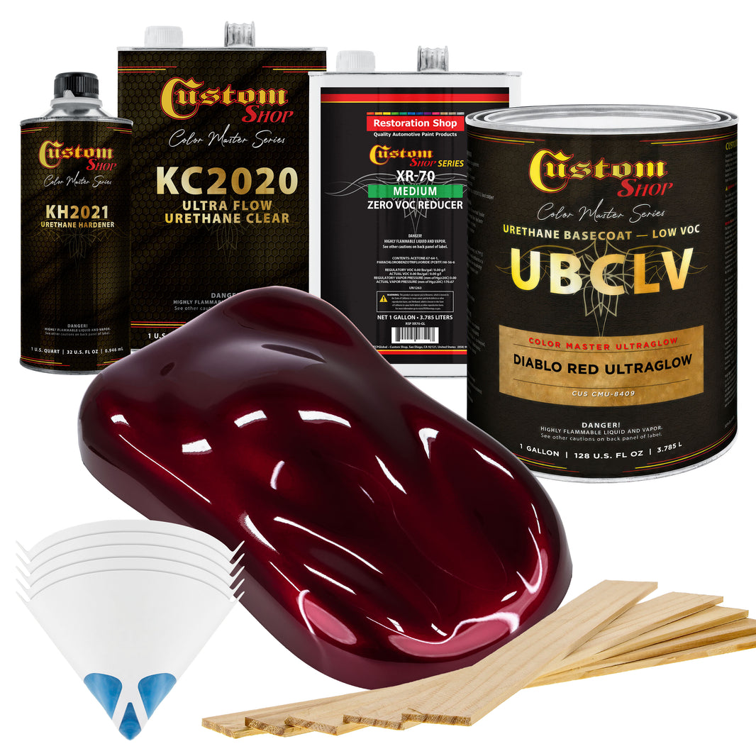 CMU Color Master Ultraglow - Diablo Red Ultra Glow- Gallon Ultra Flow Kit