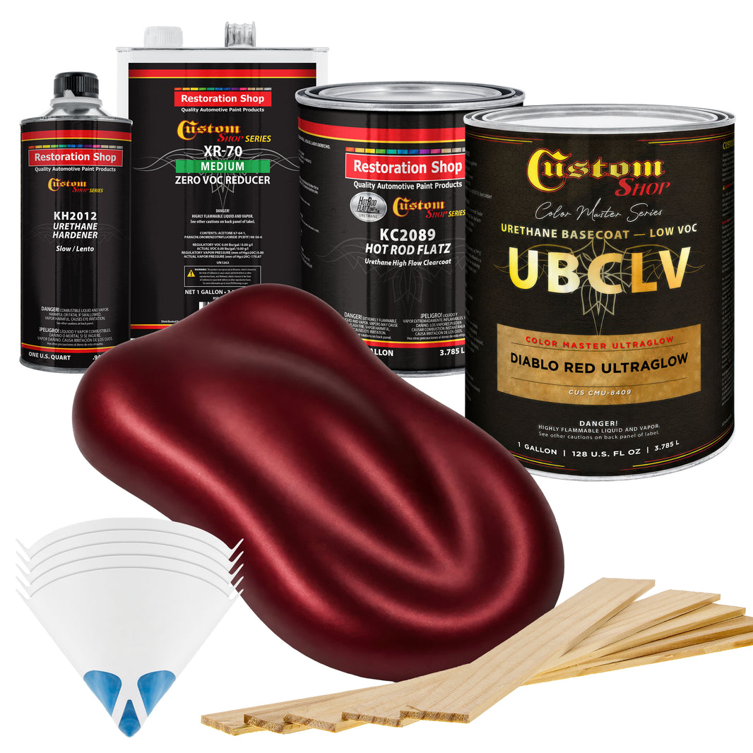 CMU Color Master Ultraglow - Diablo Red Ultra Glow- Gallon Matte Kit