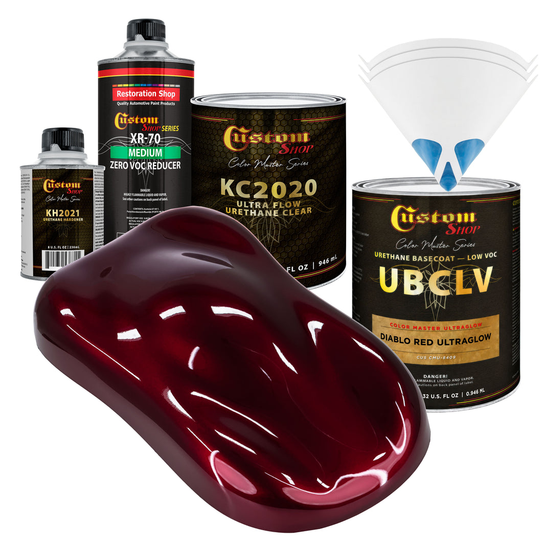 CMU Color Master Ultraglow - Diablo Red Ultra Glow- Quart Ultra Flow Kit