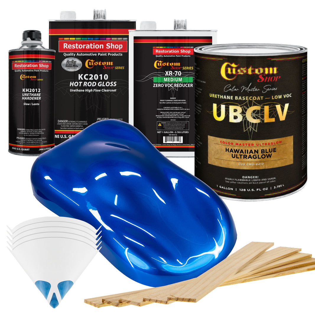 CMU Color Master Ultraglow - Hawaiian Blue Ultra Glow- Gallon Gloss Kit