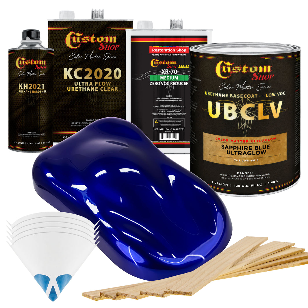 CMU Color Master Ultraglow - Sapphire Blue Ultra Glow- Gallon Ultra Flow Kit