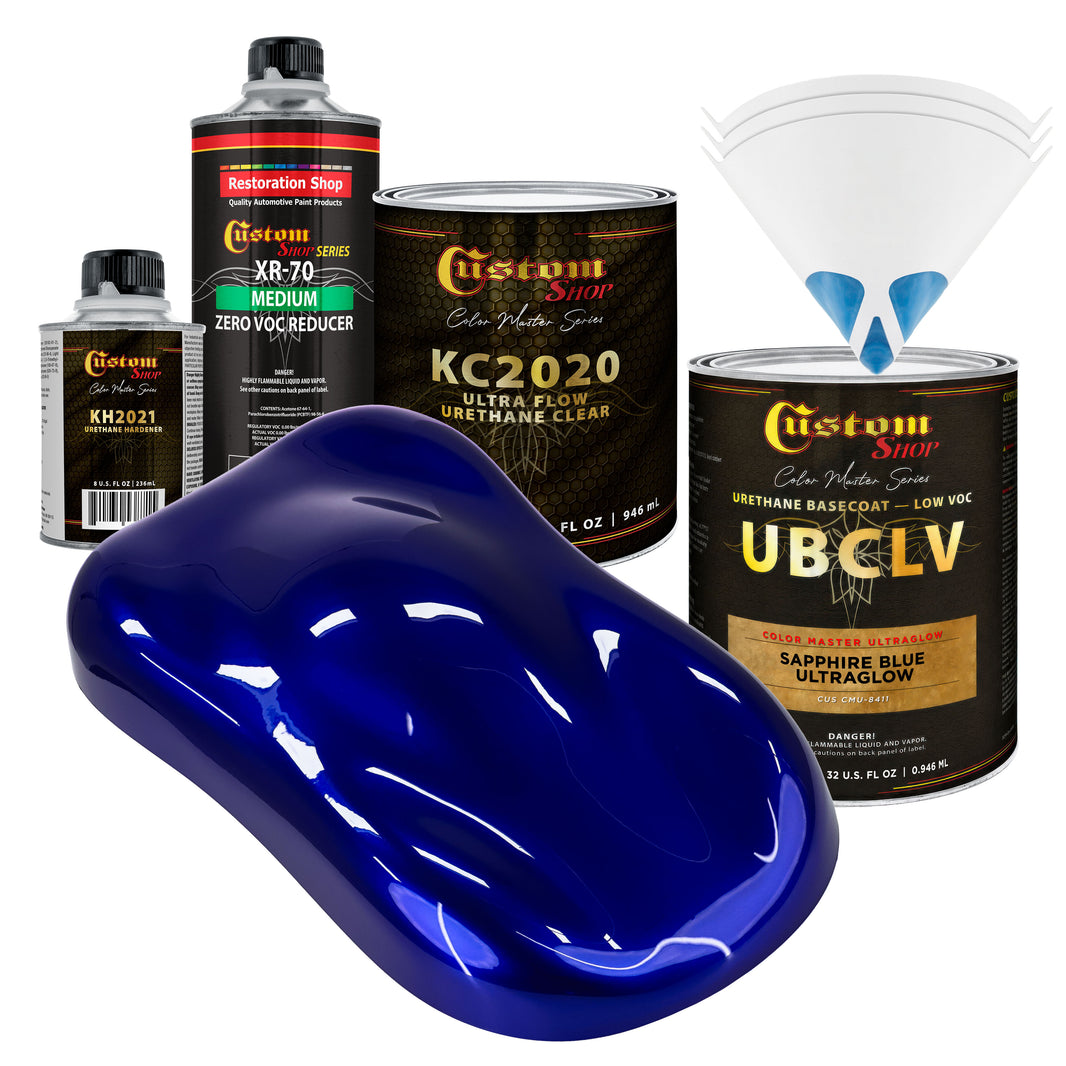 CMU Color Master Ultraglow - Sapphire Blue Ultra Glow- Quart Ultra Flow Kit
