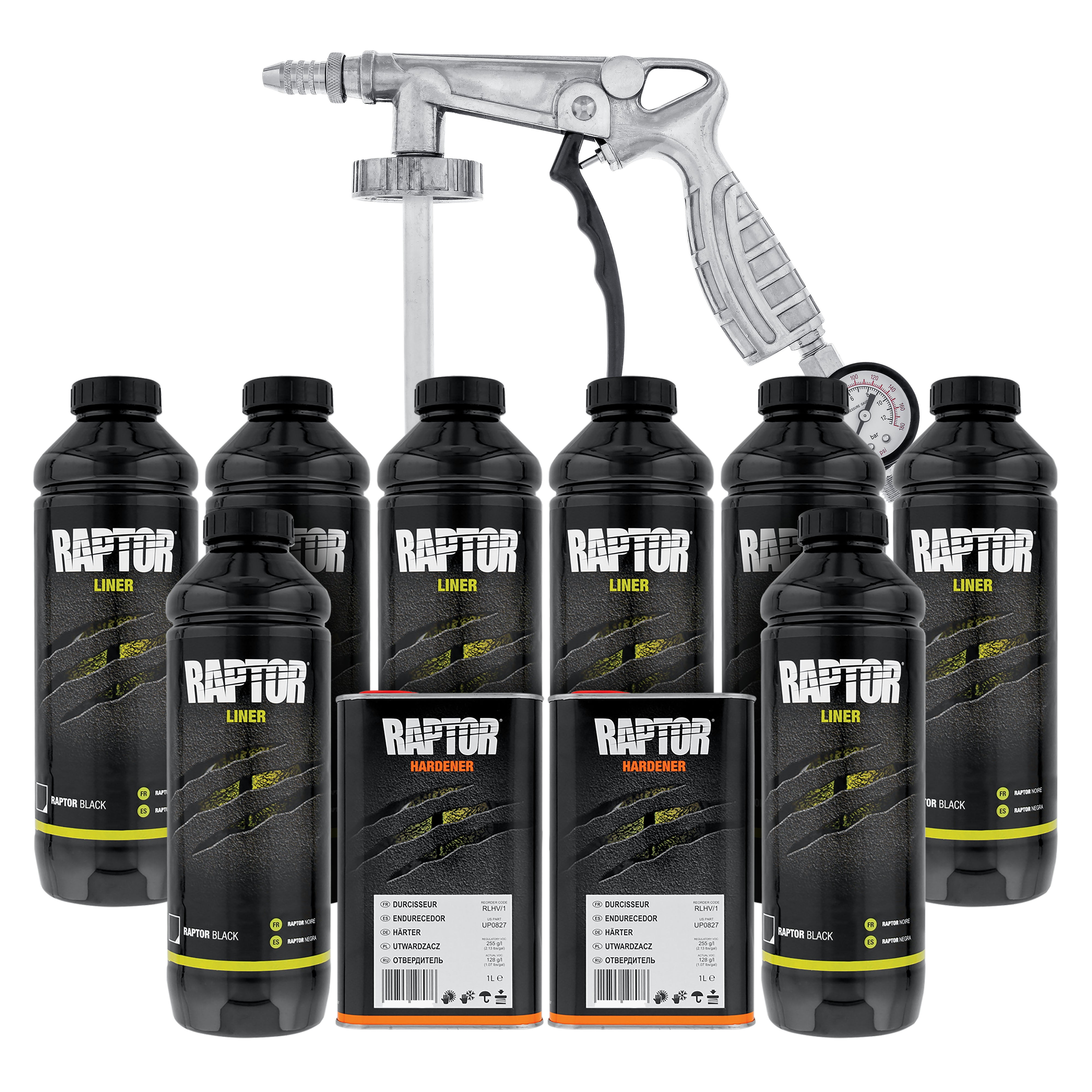 Raptor 2 Gallon Kit - Black Urethane Spray-On Truck Bed Liner Kit