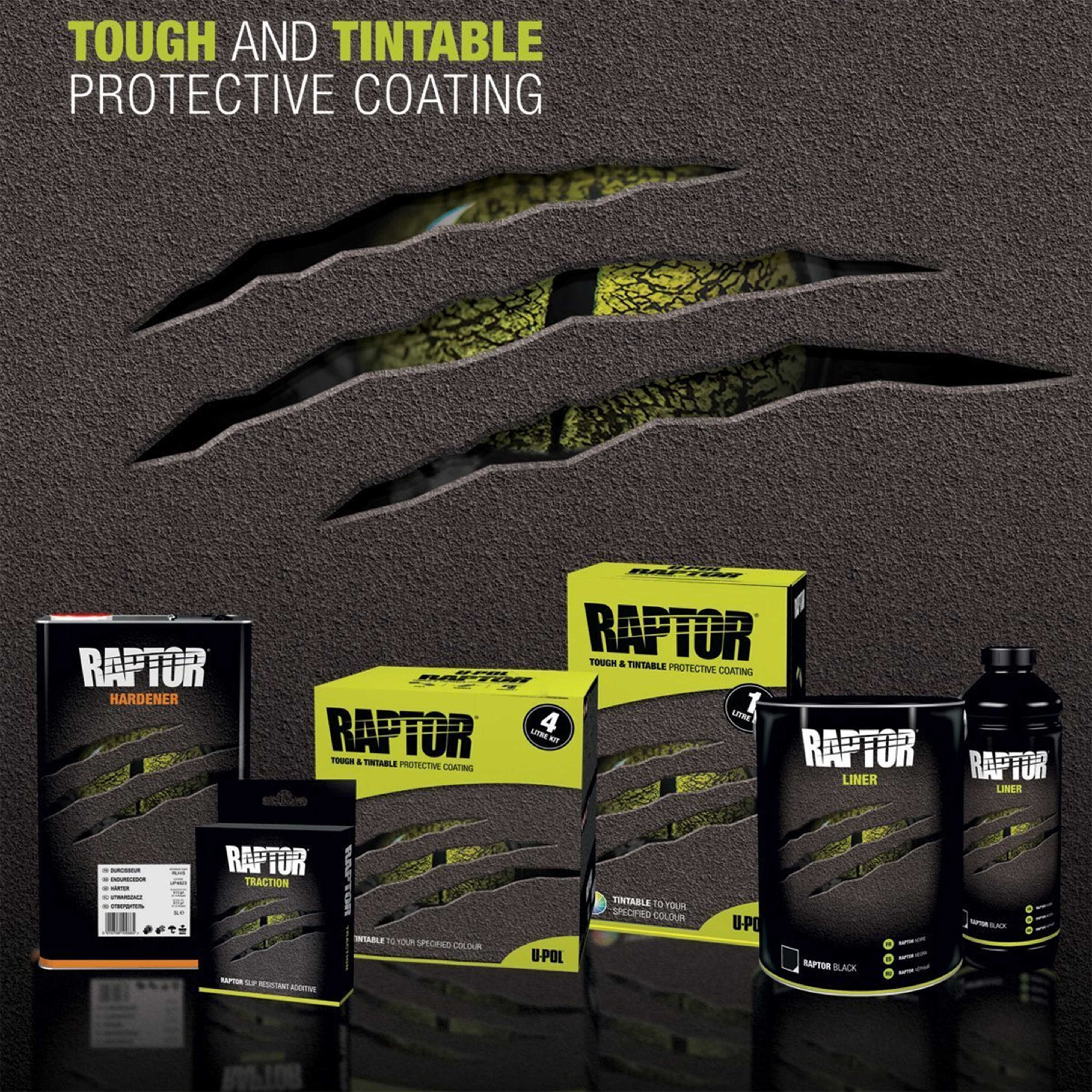 Raptor Tintable Urethane Spray-On Truck Bed Liner Kit, 1 Quart Kit