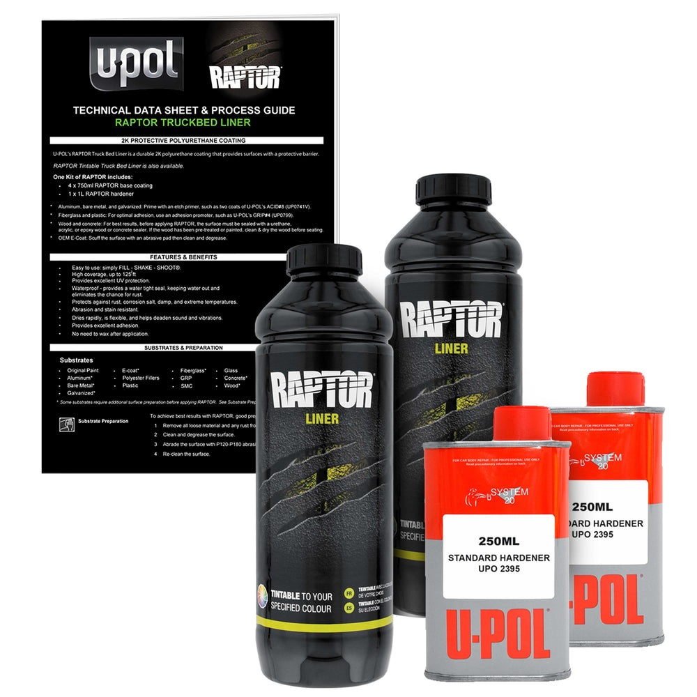 Raptor Tintable Urethane Spray-On Truck Bed Liner Kit, 2 Quart Kit