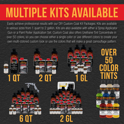 GM White 1 Quart Urethane Spray-On Truck Bed Liner Kit - Easily Mix, Shake & Shoot - Professional Durable Textured Protective Coating
